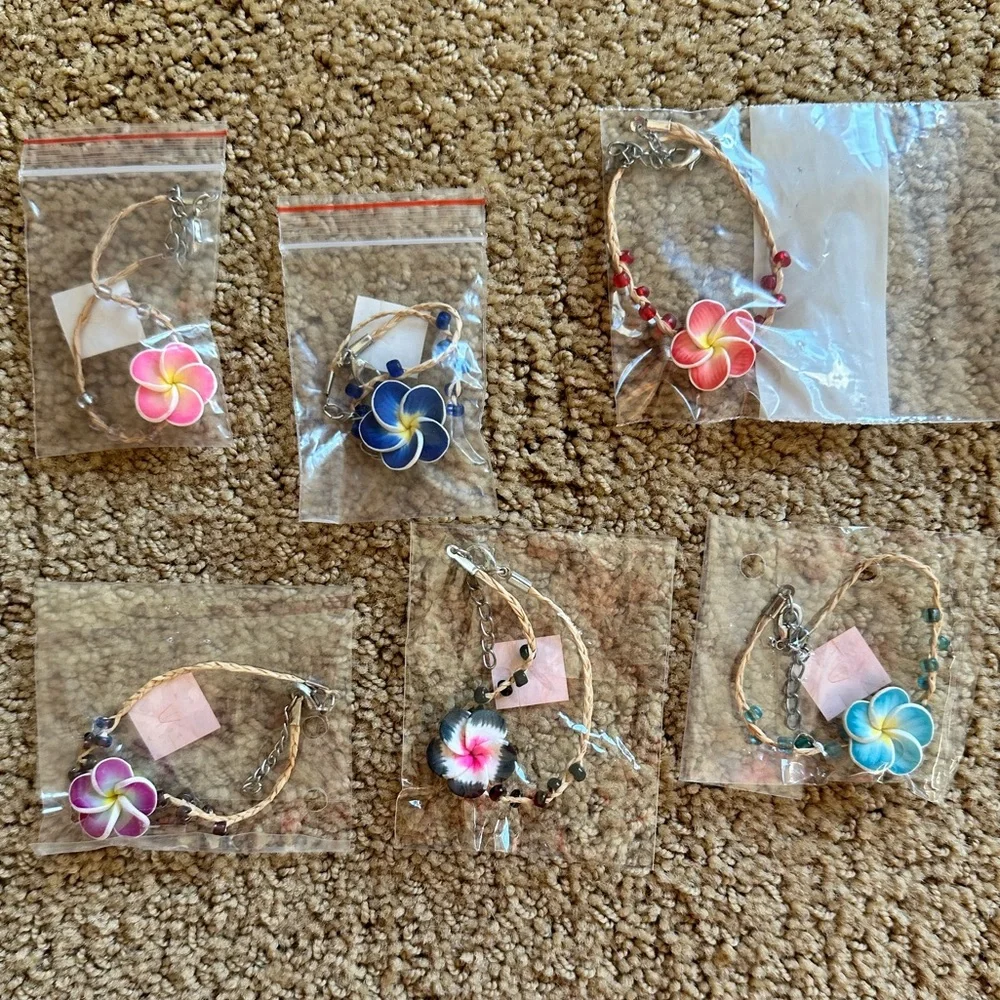 NWT Hawaiian Plumeria Bracelets